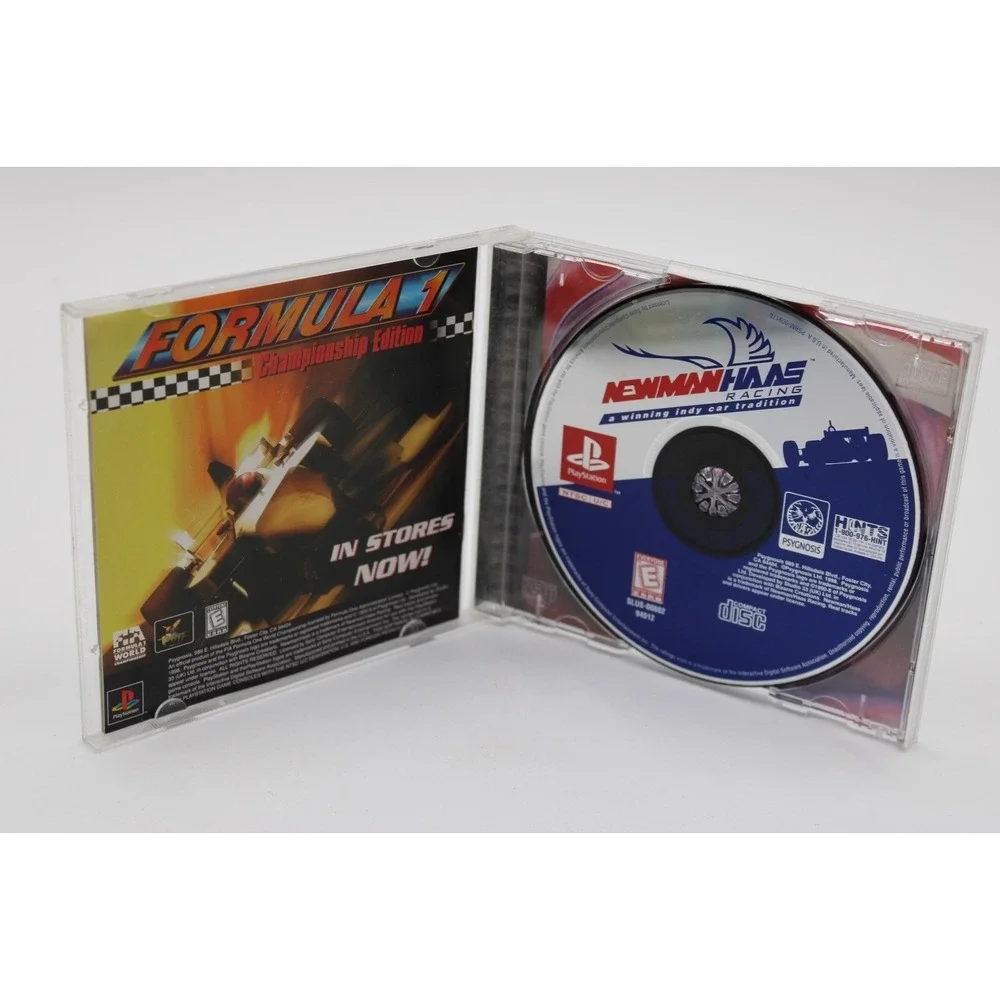 Newman Haas Racing PS1 PlayStation 1 PSX 1998 Manual + Reg Card Complete